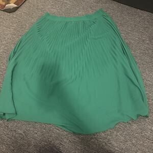 J.Crew Size 16 Elastic-waist Pleated Midi Skirt Kelli Green